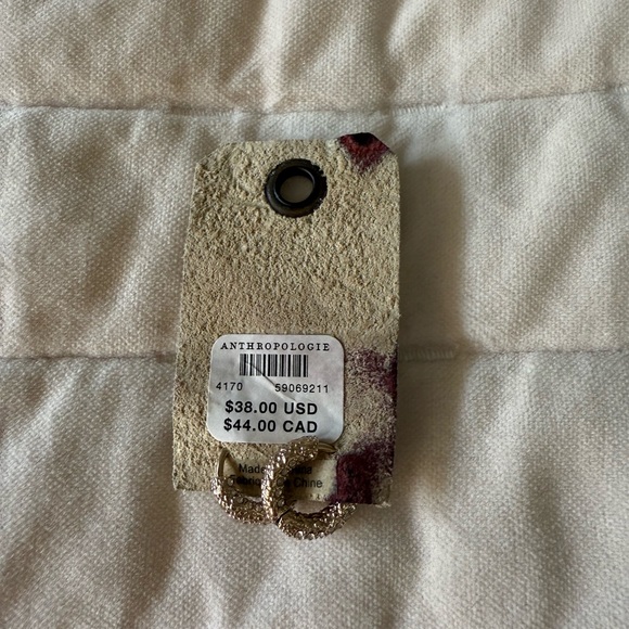 Anthropologie Gold and Silver Textured Earrings - Picture 2 of 3